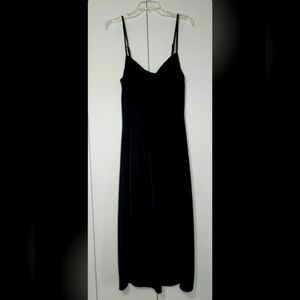 Zara Event Black Long Velvet Dress Size M